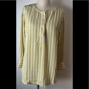 Talbots women’s  stripped long sleeve career blouse size 1X